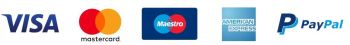 pagamento sicuro carte supportate: visa, mastercard, maestro, american express, circuito paypal